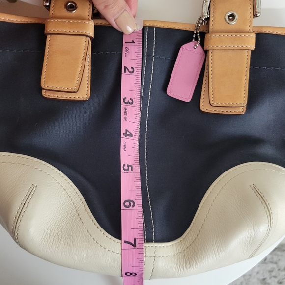 Vintage Coach Mini Soho Canvas and Leather Tote - Picture 12 of 14